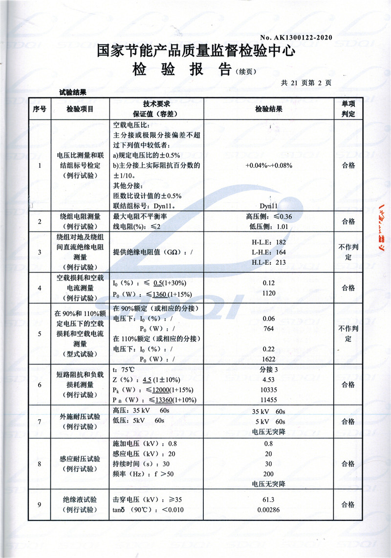 高低压试验报告-S11-1250泸州泸州泸州油浸式变压器-2.jpg